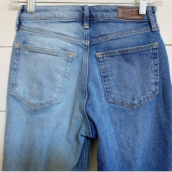 Hollister Ultra High-Rise Two-Toned Stacked Vintage Straight Jeans sz 24 - Picture 8 of 15